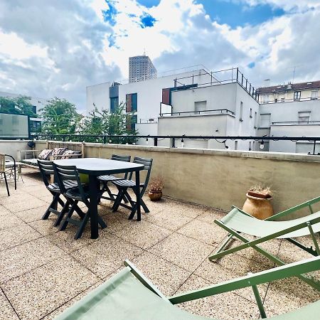 Bel Appartement Avec Terrasse Pantin Exteriör bild