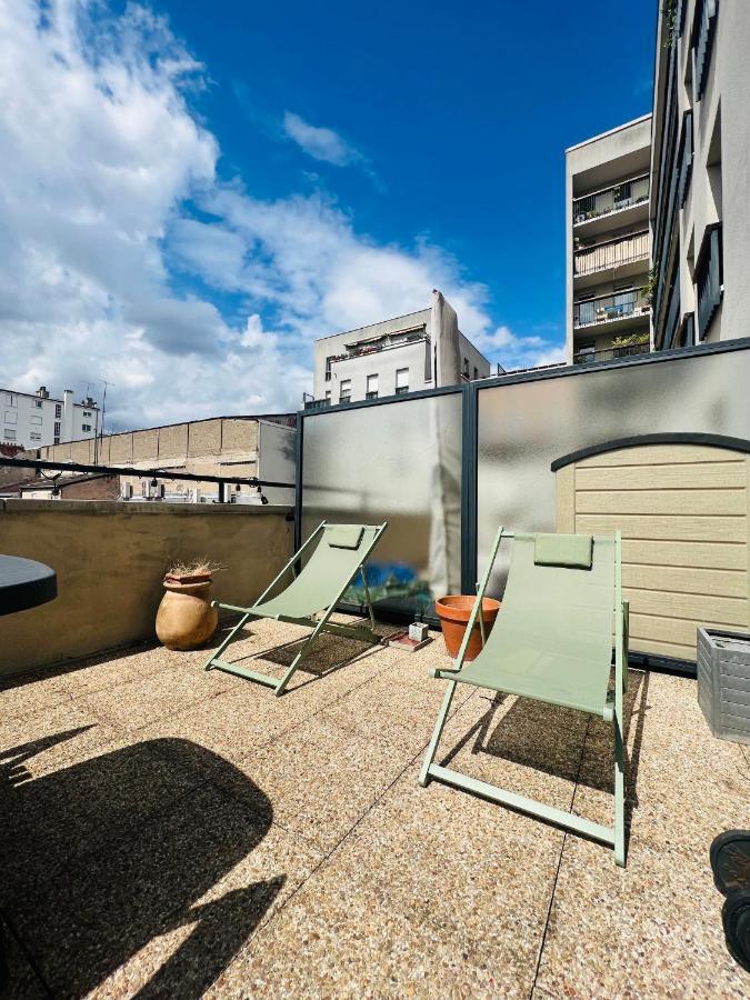 Bel Appartement Avec Terrasse Pantin Exteriör bild