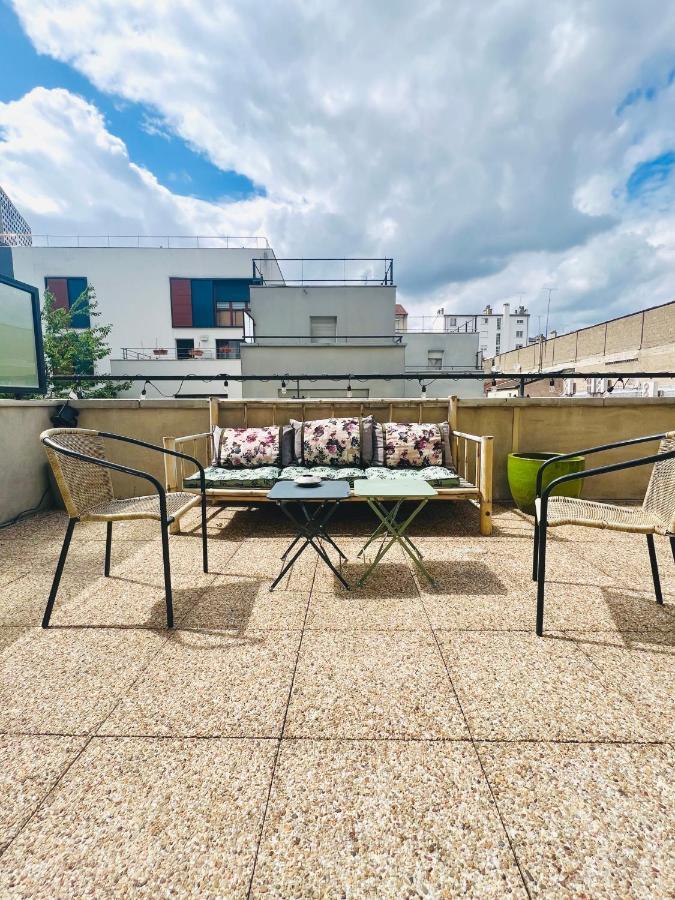 Bel Appartement Avec Terrasse Pantin Exteriör bild