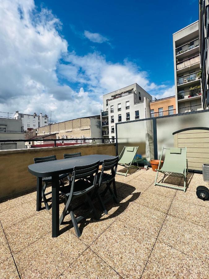 Bel Appartement Avec Terrasse Pantin Exteriör bild