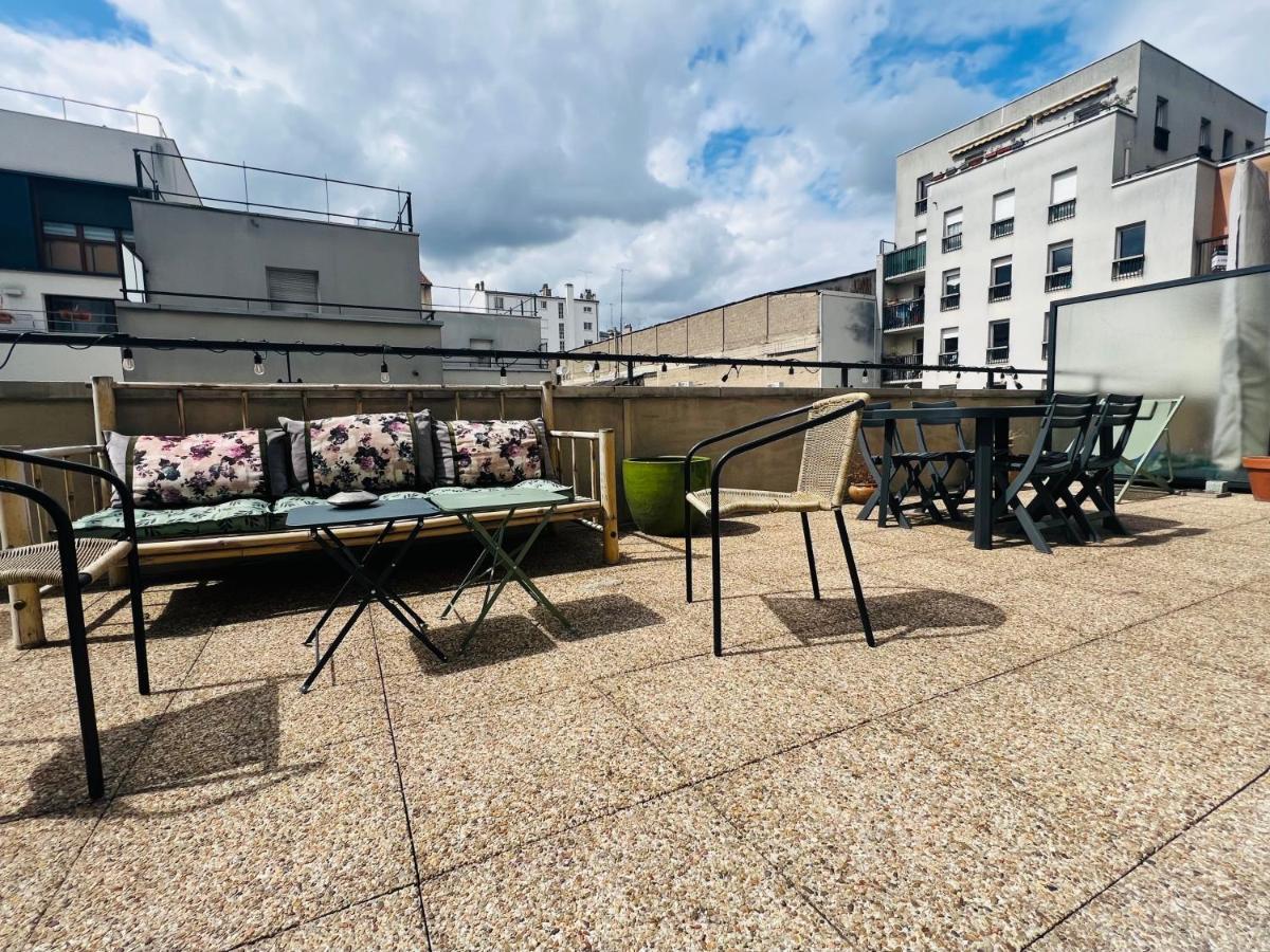 Bel Appartement Avec Terrasse Pantin Exteriör bild
